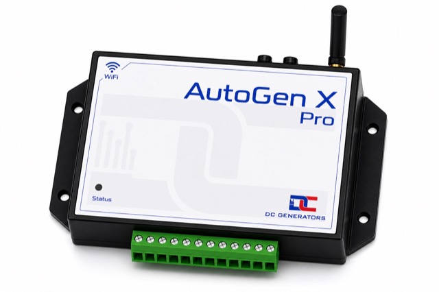 AutoGen X Pro angled close-up with terminal connector
