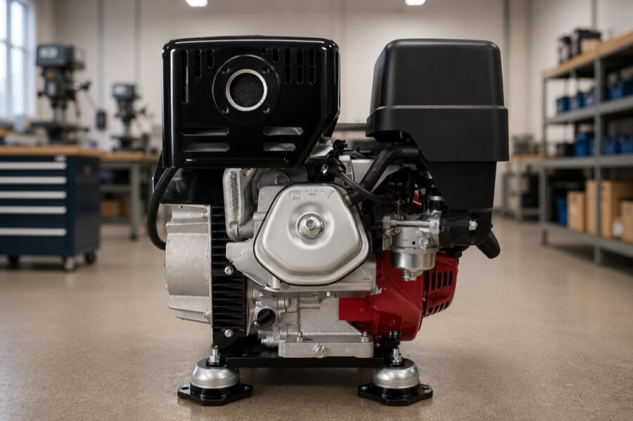 V100 AutoGen Honda GX390 engine side view