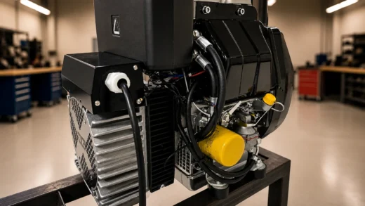 D180 AutoGen 48V DC generator full side view with Kohler KD425-2 engine